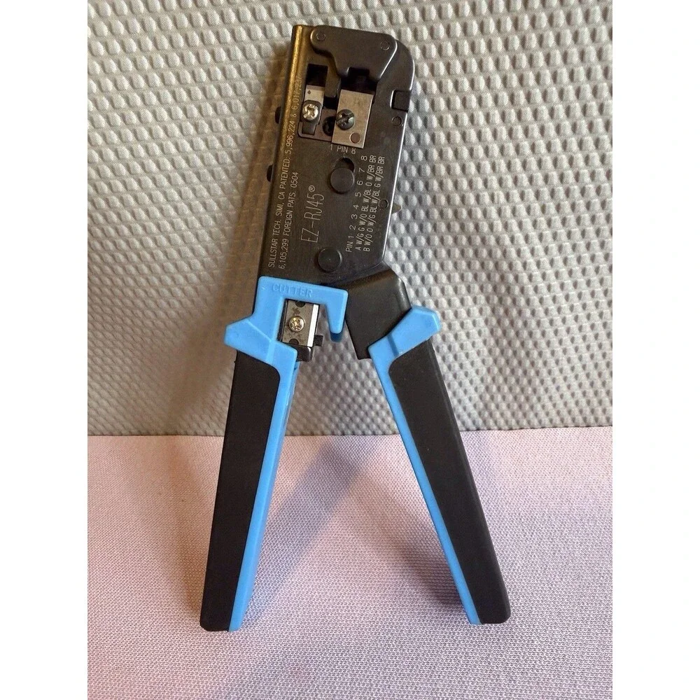 EZ - RJ45 Crimper , Cutter , Stripper -Modular Plug Crimping Tool - Picture 2 of 7